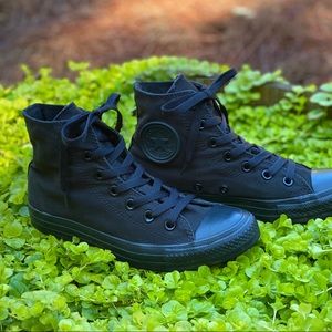 All Black Converse All Star High Tops
